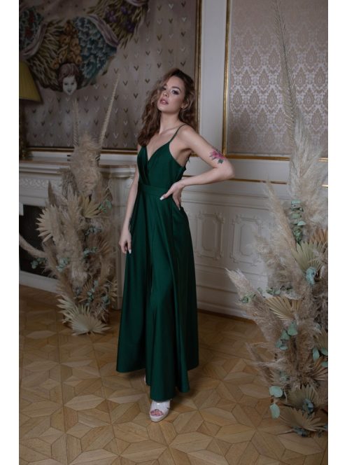 Abigél –  gobelín zelené maxi šaty