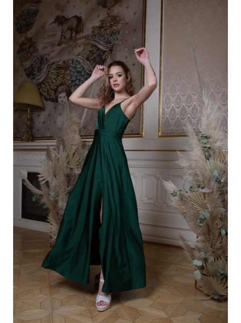 Abigél –  gobelín zelené maxi šaty