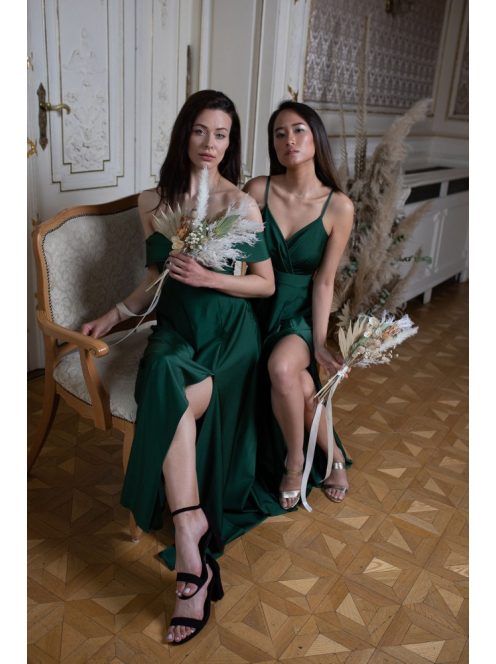 Abigél –  gobelín zelené maxi šaty