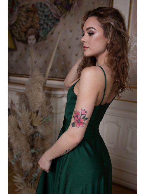 Abigél –  gobelín zelené maxi šaty