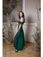 Maxi šaty so srdiečkovým výstrihom - gobelin zelená