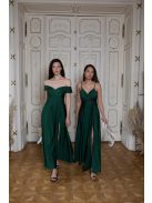 Maxi šaty so srdiečkovým výstrihom - gobelin zelená