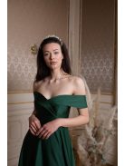 Maxi šaty so srdiečkovým výstrihom - gobelin zelená