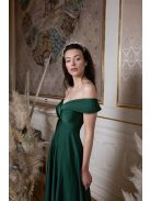 Maxi šaty so srdiečkovým výstrihom - gobelin zelená