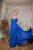 Abigél – kráľovsky modré čipka - mušelín šaty 