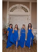 Abigél – kráľovsky modré čipka - mušelín šaty 