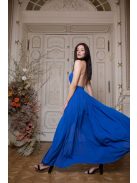 Bezchrbtové maxi šaty - kráľovská modrá