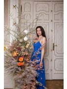 Bezchrbtové maxi šaty - kráľovská modrá