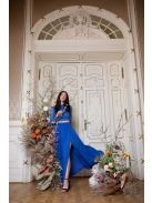 Mušelínová maxi sukňa - kráľovská modrá