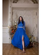 Mušelínová maxi sukňa - kráľovská modrá