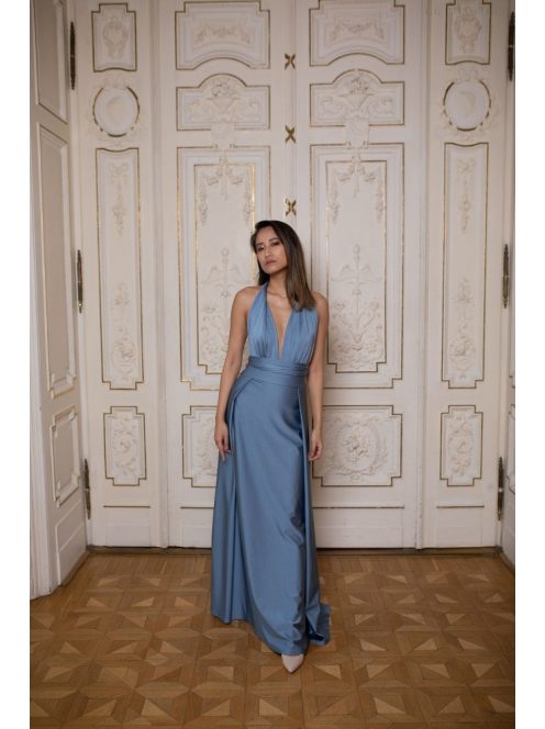 Maxi sukňa - sivomodrá