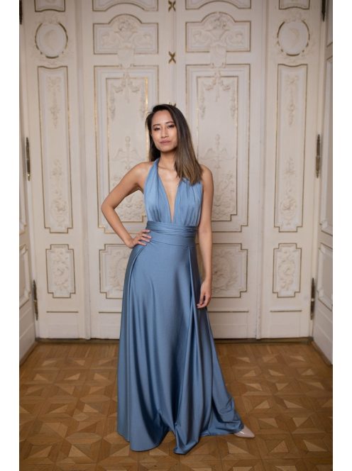 Maxi sukňa - sivomodrá