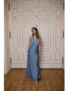 Maxi sukňa - sivomodrá