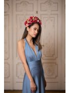 Maxi sukňa - sivomodrá