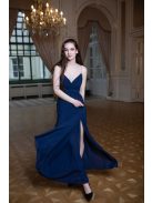 Abigél - tmavomodré maxi šaty 