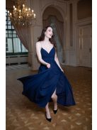 Abigél - tmavomodré maxi šaty 