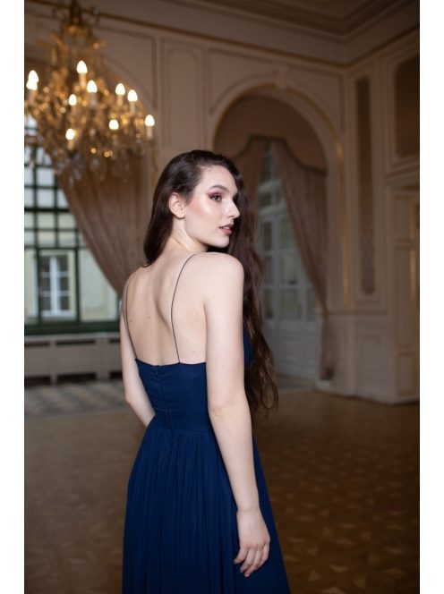 Abigél - tmavomodré maxi šaty 