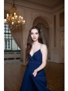 Abigél - tmavomodré maxi šaty 