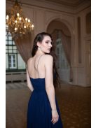 Abigél - tmavomodré maxi šaty