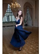 Abigél - tmavomodré maxi šaty