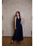  Maxi šaty s prekladanou časťou - tmavomodrá