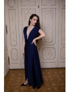 Maxi šaty s viacerými spôsobmi viazania - tmavomodrá