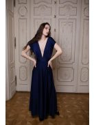 Maxi šaty s viacerými spôsobmi viazania - tmavomodrá