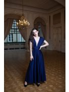 Maxi šaty s viacerými spôsobmi viazania - tmavomodrá