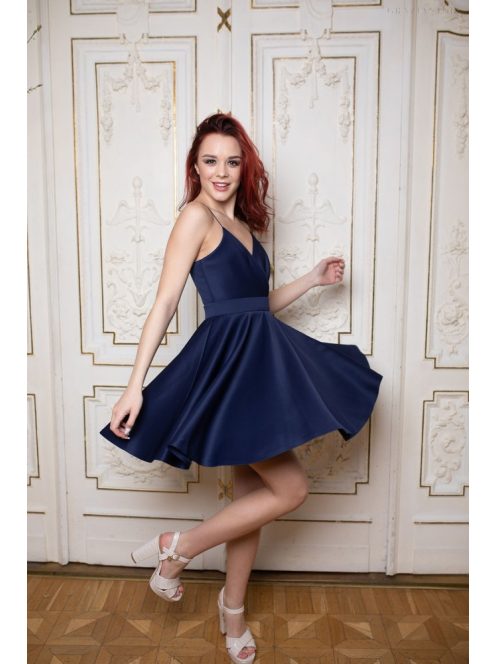 Abigél mini šaty- tmavomodrá