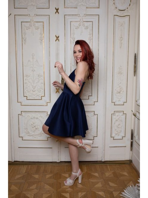 Abigél mini šaty- tmavomodrá