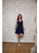 Abigél mini šaty- tmavomodrá