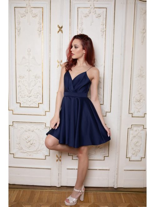 Abigél mini šaty- tmavomodrá