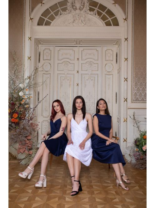 Abigél mini šaty- tmavomodrá