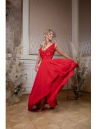 Asymetrická sukňa -  červená 