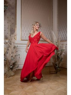 Asymetrická sukňa -  červená 