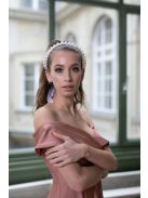 Maxi šaty so srdiečkovým výstrihom - kávovo krémová