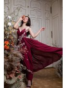 Abigél - bordové maxi šaty