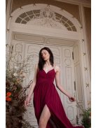 Abigél - bordové maxi šaty 