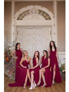 Abigél - bordové maxi šaty 