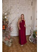 One-size mušelínové šaty - bordová