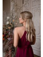 One-size mušelínové šaty - bordová