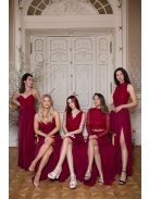 Mušelínová maxi sukňa - bordová