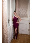  Šaty s uzlíkovým detailom, priliehavé – bordová