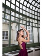 Šaty bez chrbtovej časti - bordová