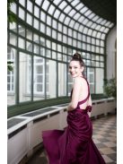 Maxi šaty s viacerými spôsobmi viazania - bordová