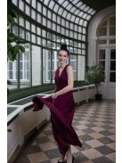 Maxi šaty s viacerými spôsobmi viazania - bordová