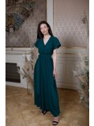 One-size šaty s krátkym rukávom - tmavozelené