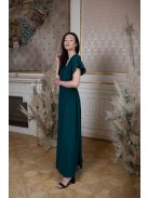 One-size šaty s krátkym rukávom - tmavozelené