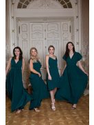 One-size šaty s krátkym rukávom - tmavozelené