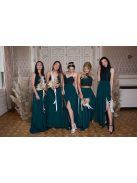 Čipkované body - tmavozelené